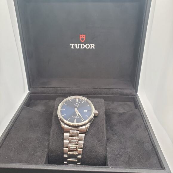 Tudor Style 12700 Mens Watch 41mm Stainless Steel Midnight Blue Dial Date Auto main image 10